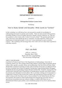 How to Study Gender and Sexuality: What counts as "Context"