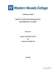 Overall Evaluation - Western Nevada College