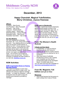 Middlesex County NOW Newsletter, December 2013 - NOW-NJ