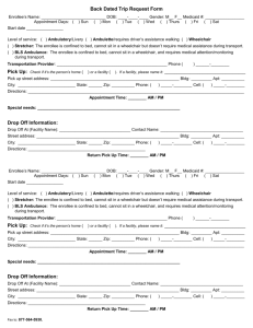 Standing Order Request Form for Appointments Occurring 3 Days or