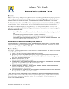 Application Requirements - Arlington Public Schools