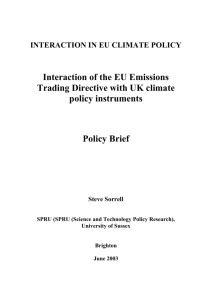 Selected UK climate policy instruments