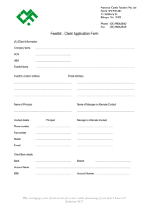 Application Form - Feedlot Owner - National Cattle Feeders Pty Ltd