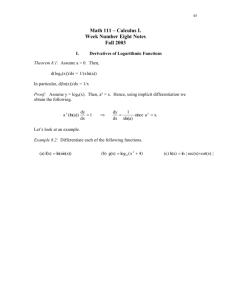Math 111 Week Number Eight Notes