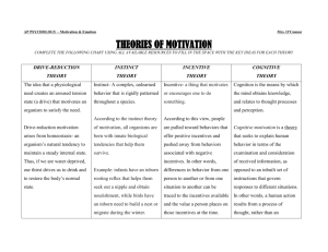Theories of Motivation worksheet (Answer Key).