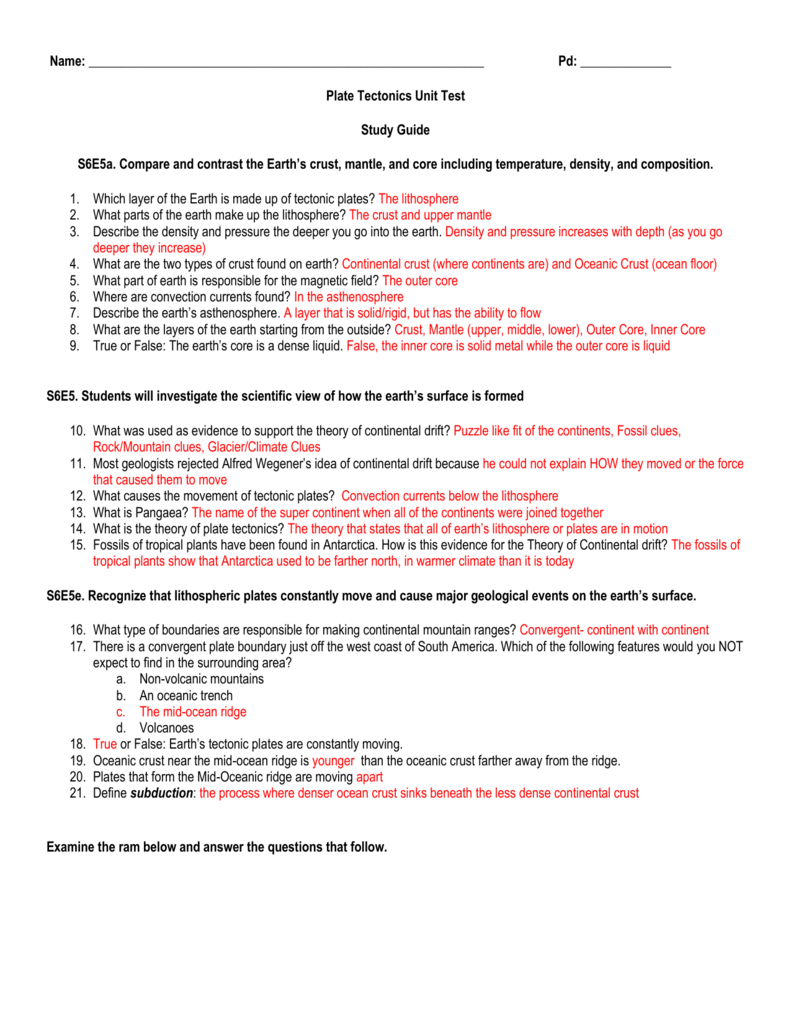 30 Plate Tectonics Worksheet Answers - Worksheet Project List