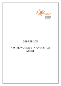 Depression - WIRE Women`s Information