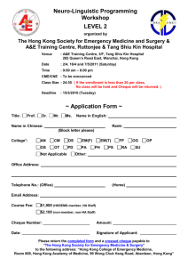 Application Form in word file - Hong Kong College of Emergency