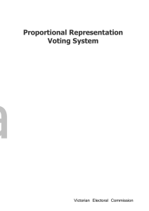 The Senate voting system is a proportional representation system