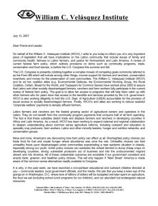 Federal Farm Policy Letter From Antonio Gonzalez