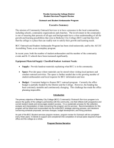 Outreach and Ambassador Program Review 2010
