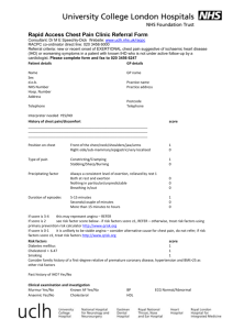 UCH rapid access chest pain clinic referral form