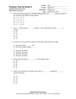 Worksheets Chapter 6 Periodic Trends Practice chapter 6 review and 7 periodic trends exam 2 iowa state university