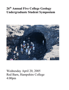 26th Annual Five College Geology Undergraduate Student