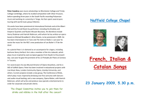 French, Italian & Catalan programme