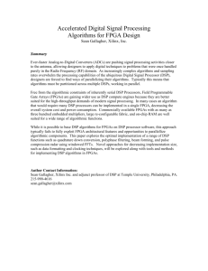 Accelerated DSP algorithm computation using FPGAs