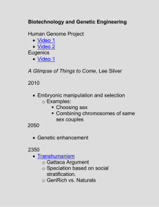 Biotechnology and Genetic Engineering Human Genome Project