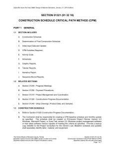 Construction Schedule Critical Path Method-CPM