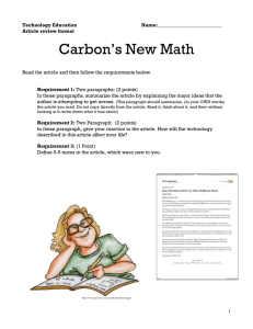 Published: October 2007 Confronting Carbon