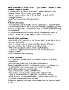 Earth Sci Ch. 4 review sheet 07