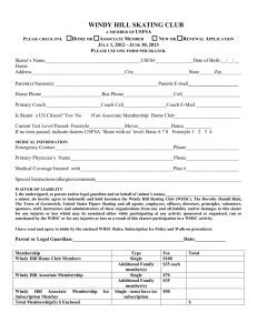 WHSC subscription ice and membership forms for 2012