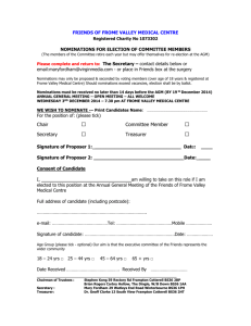 friends nomination form - Frome Valley Medical Centre