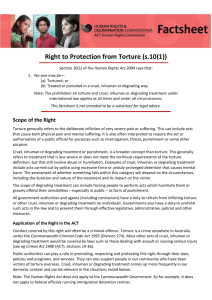 Right to Protection from Torture