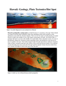 Hawaii: Geology, Plate Tectonics/Hot Spot