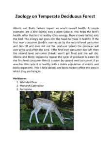 Zoology on Temperate Deciduous Forest - tbrown10