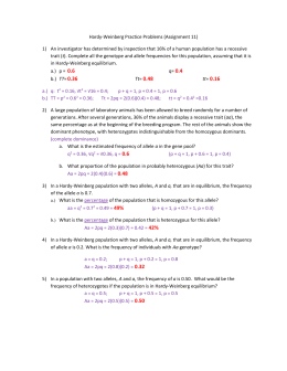 Collection of Hardy Weinberg Practice Problems Worksheet With Answers