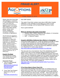 SMP Fraud Alert - August 15, 2014