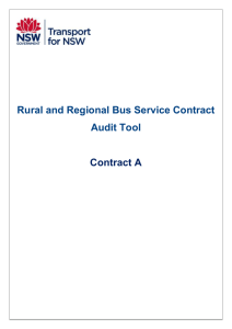Rural and Regional Bus Service Contract Audit