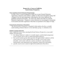 Request for a Course to Fulfill the