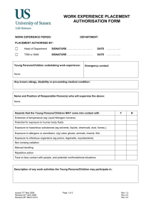 SPG 40-14 Work experience authorisation form