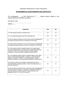 Environmental Questionnaire for Lease Applications