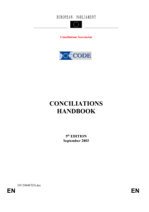 Conciliation and subsequent third reading