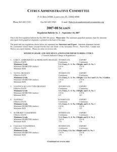 Regulation Bulletin No. 1 – September 18, 2007