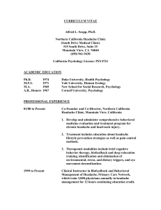 Dr. Scopp`s resume - Northern California Headache Clinic
