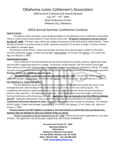 Speech Contest - Oklahoma Cattlemen`s Association