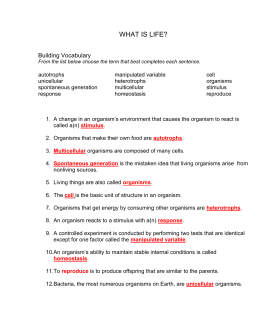 Biological Classification Worksheet Five