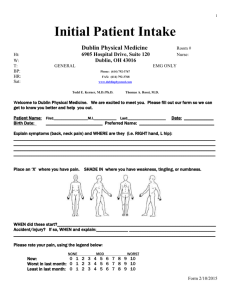 Patient Intake Form - Dublin Physical Medicine