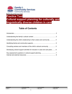 Cultural support planning for CALD children and young people in care