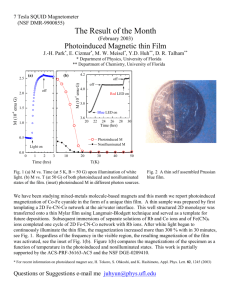 Photoinduced Magnetic Thin Film - Physics