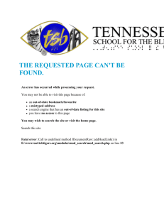 INSTRUCTIONAL POLICY - Tennessee School for the Blind