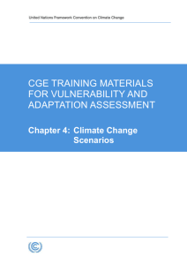 4.3 Approach to CLIMATE CHANGE Scenario Development