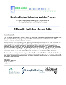 Hamilton Regional Laboratory Medicine Program A Collaborative
