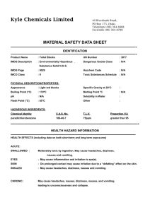 Toilet Blocks MSD Sheet - Specialist Cleaning Supplies