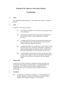 Draft Constitution for the Friends of St Andrews University Library