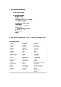 1. MDG regional groupings