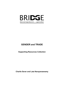 Gender and Trade - Bridge - Institute of Development Studies